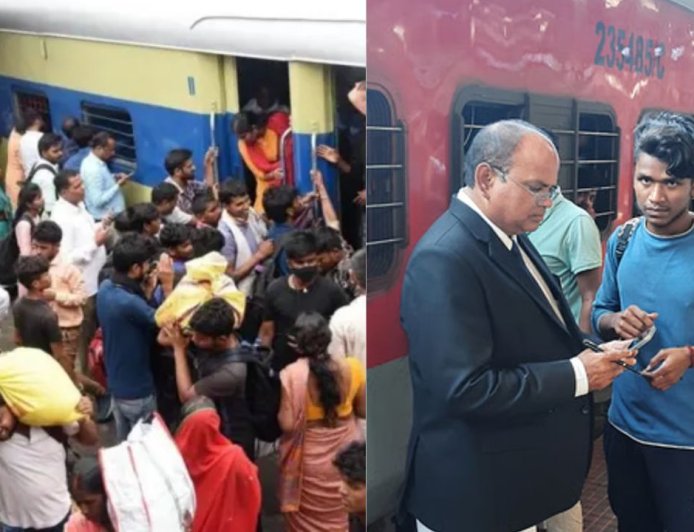 என்னது ! ரயிலில் ராமேஸ்வரம் வந்த உ.பி. பக்தர்கள் 300 பேர் டிக்கெட் எடுக்கலயா..!!