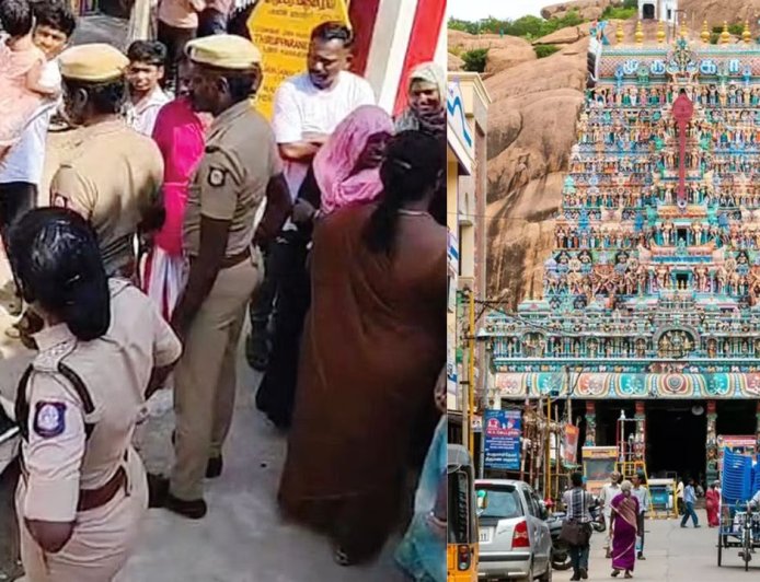 திருப்பரங்குன்றம் மலைக்கு பிரியாணி கொண்டு சென்றவர்களை தடுத்த போலீசாரால் பரபரப்பு 