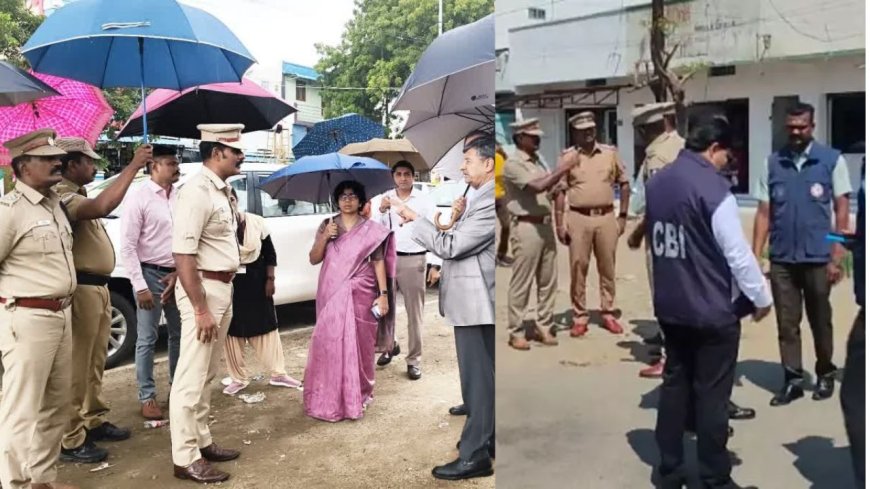 கரூர் கூட்ட நெரிசல் : சம்பவ இடத்தை நேரில் ஆய்வு செய்த உச்சநீதிமன்ற கண்காணிப்புக்குழு