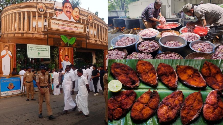 அதிமுக பொதுக்குழு சாப்பாடு மெனு: 10 ஆயிரம் பேருக்கு மட்டன் பிரியாணி, வஞ்சிரம் மீன் வறுவல், முட்டை மசாலா சுடசுட ரெடி 