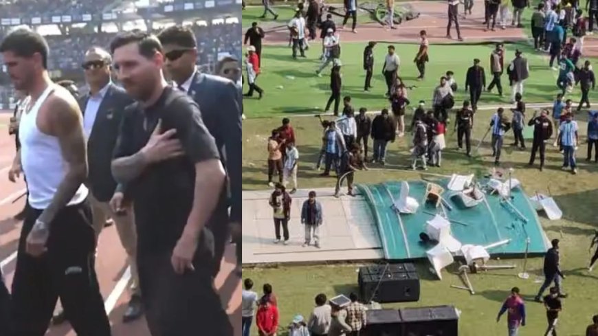 கொல்கத்தாவில் வன்முறை: மெஸ்ஸியை பார்க்க முடியாததால் ரசிகர் கொந்தளிப்பு 