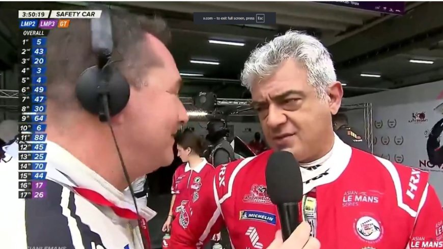 மலேசியா  கார் ரேஸில் அஜித்குமார் கார் பழுது: ரசிகர்கள் அப்செட்