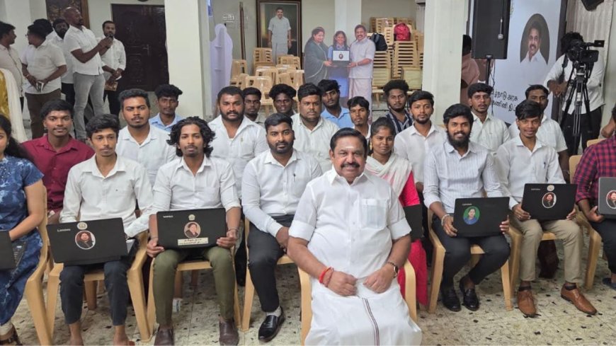 “பள்ளி மாணவர்களுக்கு லேப்டாப் தராமல் பழி வாங்குகிறது திமுக அரசு..” : - ஸ்டாலின் மீது எடப்பாடி தாக்கு 