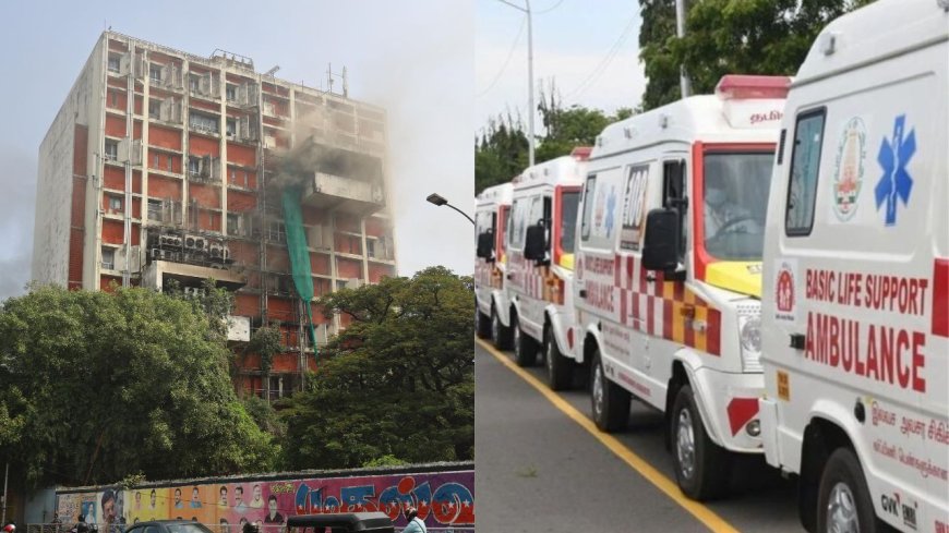 பிஎஸ்என்எல் அலுவலகத்தில் தீ விபத்து: 108 இலவச ஆம்புலன்ஸ் சேவை, மின்வாரிய இணையதளம் முடக்கம்