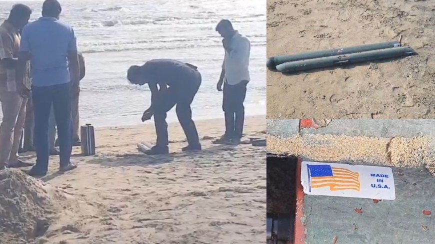 நாகை அருகே கரை ஒதுங்கிய அமெரிக்க ராக்கெட் லாஞ்சர்; போலீசார் தீவிர விசாரணை