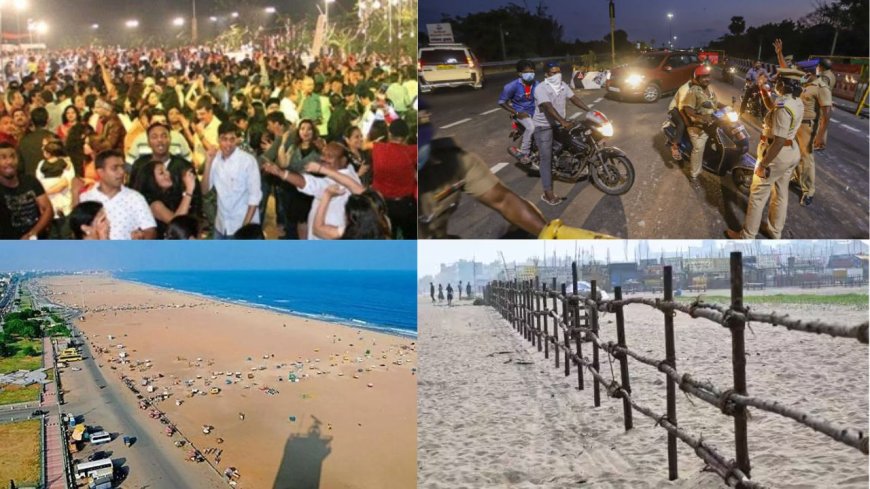 புத்தாண்டு கொண்டாட்டம் சென்னை கடற்கரையில் அனுமதி இல்லை : காவல்துறை கடும் கட்டுப்பாடு 