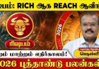 2026 புத்தாண்டுப் பலன்கள்! தினந்தோறும் ஒரு ராசிபலன் 