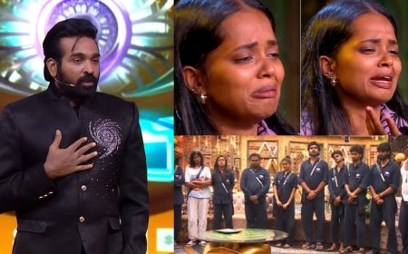 பிக்பாஸ் நிகழ்ச்சிக்கு மனித உரிமை மீறல், சாப்பாடு போடுவது இல்லை : நடிகர் விஜய்சேதுபதி மீது போட்டியாளர் நந்தினி சரமாரி குற்றச்சாட்டு 