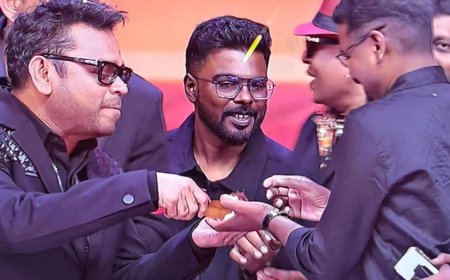 “மூன்வாக்”  படக்குழுவுடன் ஏ.ஆர்.ரஹ்மான் பிறந்தநாள் கொண்டாட்டம் !!