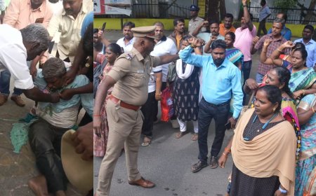 போராட்டத்தில் ஈடுபட்டு கைது செய்யப்பட்ட ஆசிரியர் விஷம் குடித்து தற்கொலை முயற்சி: மருத்துவமனையில் அனுமதி