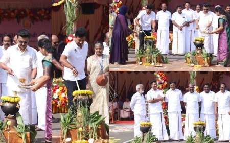 தலைமை செயலகத்தில் பொங்கல் விழா: வேட்டி, சட்டை உடன் முதல்வர் ஸ்டாலின் பங்கேற்பு 