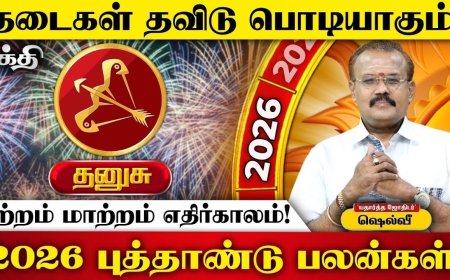 2026 புத்தாண்டுப் பலன்கள்!  இன்றைய தினம் தனுசு ராசி 