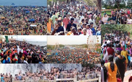 காணும் பொங்கல் கொண்டாட்டம்: சுற்றுலா தளங்களில் குடும்பத்துடன் குவிந்த மக்கள் 