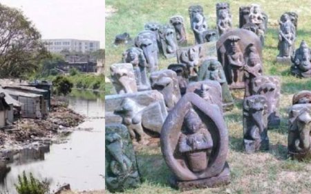 கூவம் ஆற்றில் 50-க்கும் மேற்பட்ட சாமி சிலைகள் கண்டெடுப்பு:பொதுமக்கள் அதிர்ச்சி, அதிகாரிகள் விசாரணை 