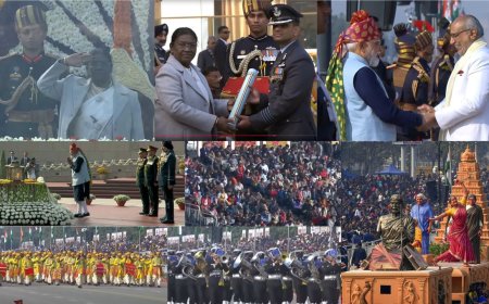 குடியரசு தின விழா கொண்டாட்டம்:  செங்கோட்டையில் ஜனாதிபதி திரெளபதி முர்மு தேசியக் கொடியை ஏற்றி வைத்தார்