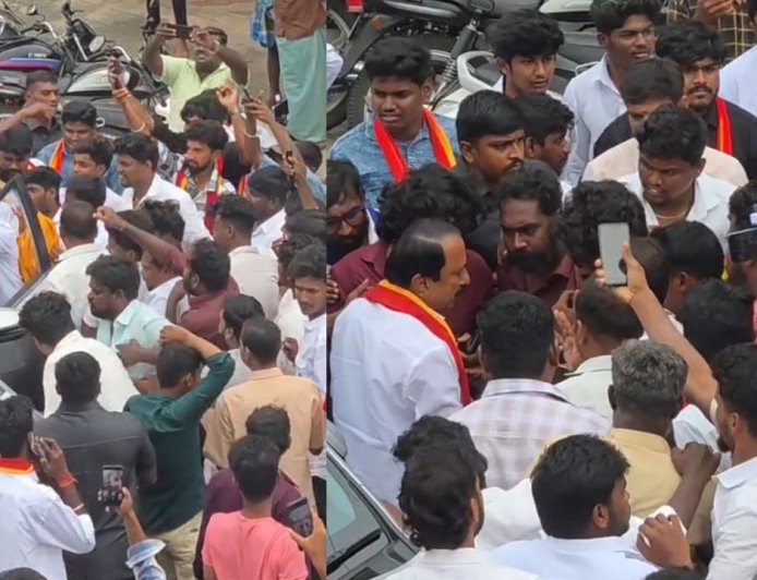 தவெக உட்கட்சி மோதல் உச்சகட்டம்: செங்கோட்டையனை முற்றுகையிட்ட அதிருப்தியாளர்கள் : திருப்பூர் திறப்பு விழாவில் பரபரப்பு