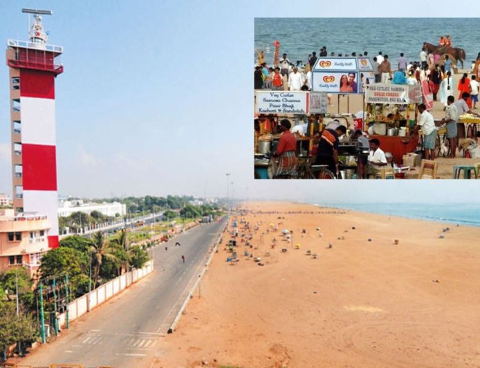 மெரீனா கடற்கரையில் கடைகள் அமைக்கக்கூடாது?  உயர்நீதிமன்றம் அதிரடி உத்தரவு