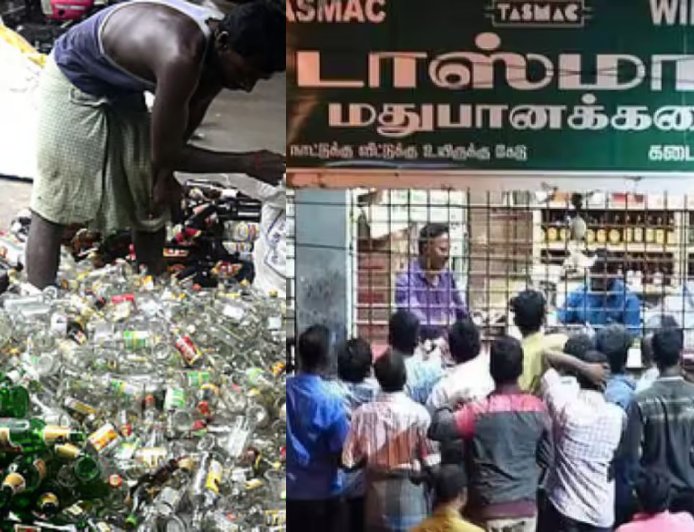 சென்னை குடிகாரர்களுக்கு மகிழ்ச்சி செய்தி: காலி சரக்குபாட்டிலை திருப்பி கொடுத்தல் ரூ.10 கிடைக்கும் 