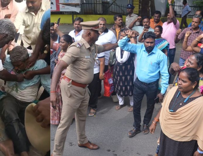 போராட்டத்தில் ஈடுபட்டு கைது செய்யப்பட்ட ஆசிரியர் விஷம் குடித்து தற்கொலை முயற்சி: மருத்துவமனையில் அனுமதி