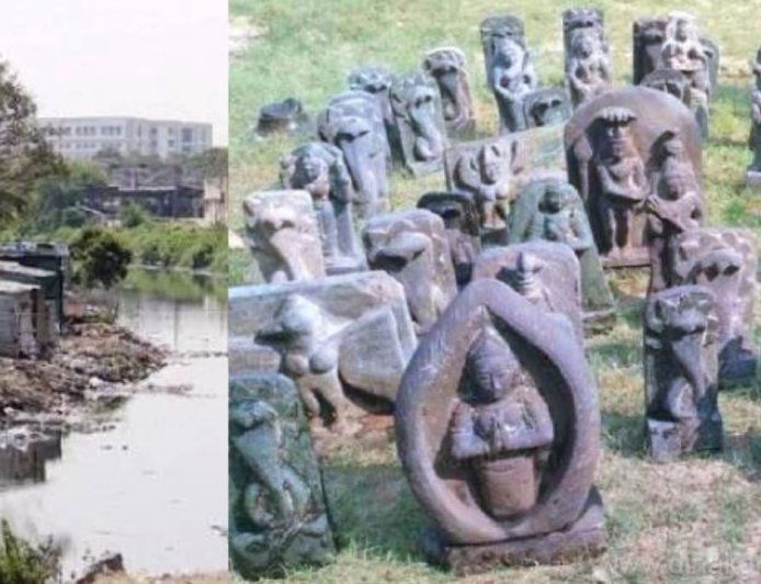 கூவம் ஆற்றில் 50-க்கும் மேற்பட்ட சாமி சிலைகள் கண்டெடுப்பு:பொதுமக்கள் அதிர்ச்சி, அதிகாரிகள் விசாரணை 