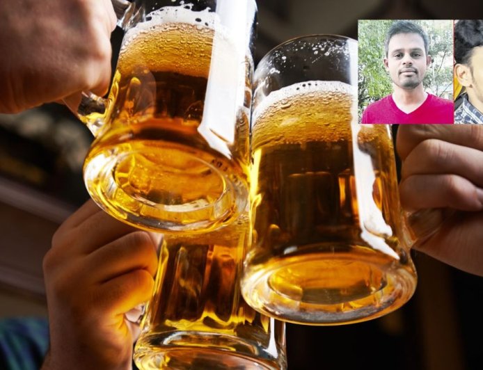 சரக்கு அடிக்கும் பந்தயம்: 19 பீர் குடித்த இரு இளைஞர்கள் உயிர் பறிபோன பரிதாபம்