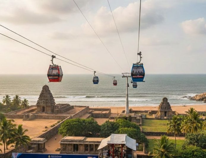 சுற்றுலா பயணிகளுக்கு ஹாப்பி நியூஸ்: மாமல்லபுரத்தில் விரைவில்  ரோப் கார் சேவை 