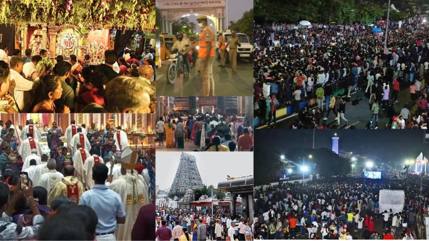 புத்தாண்டு கொண்டாட்டம்: பட்டாசு வெடித்து, கேக் வெட்டி உற்சாகம்