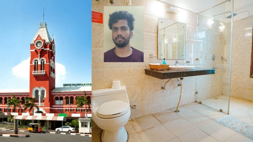 சென்னை சென்ட்ரல் லாட்ஜில் பயங்கரம் : ரகசிய கேமிராவில் நர்ஸ் குளிப்பதை வீடியோ எடுத்த லாட்ஜ் ஊழியர் கைது