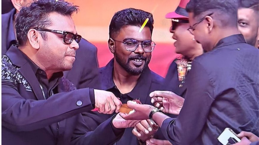 “மூன்வாக்”  படக்குழுவுடன் ஏ.ஆர்.ரஹ்மான் பிறந்தநாள் கொண்டாட்டம் !!