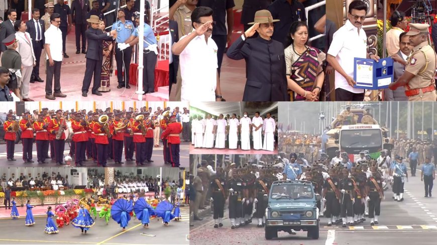 77-வது குடியரசு தினம்: ஆளுநர் ஆர்.என்.ரவி தேசிய கொடி ஏற்றினார் 