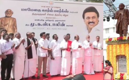 எழும்பூர் அருங்காட்சியாகத்தில் கார்ல் மார்க்ஸ் சிலை முதல்வர் ஸ்டாலின் திறந்து வைத்தார்