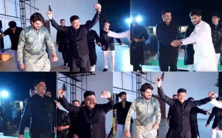 திருமண விழாவில் துப்பாக்கியுடன் நடனமாடிய எம்எல்ஏ உதவியாளர்: போலீசார் தீவிர விசாரணை