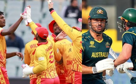 டி20 உலகக்கோப்பை கிரிக்கெட்: ஆஸ்திரேலியாவை அலற விட்ட ஜிம்பாப்வே, 23 ரன்கள் வித்தியாசத்தில் அசத்தல் வெற்றி 