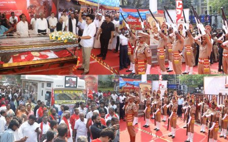 கம்யூனிஸ்ட் மூத்த தலைவர் நல்லகண்ணு உடலுக்கு 72 குண்டுகள் முழங்க அரசு மரியாதை