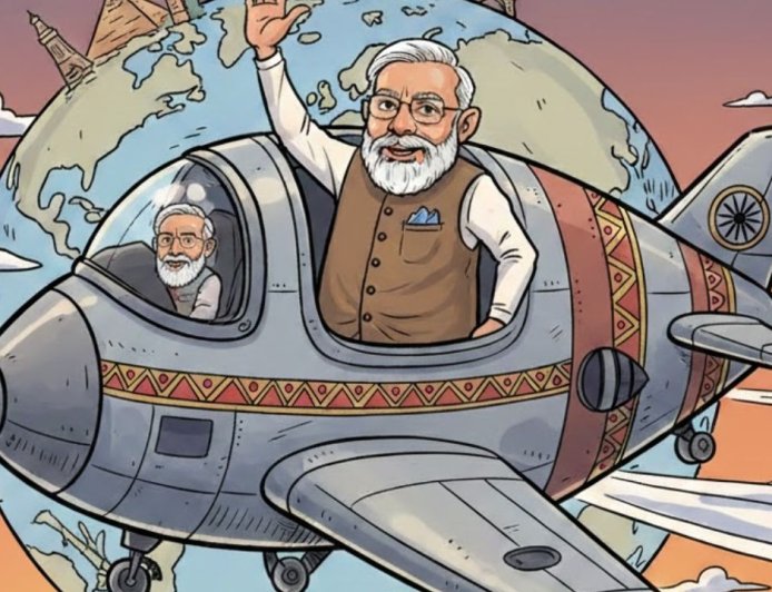 பிரதமர் மோடி வெளிநாட்டு பயண செலவு எவ்வளவு தெரியுமா ? 2021-25 ஆண்டுகளில்  ரூ.462 கோடி