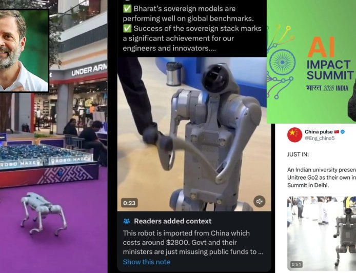 டெல்லி ஏஐ மாநாட்டில் உணவு, குடிநீர் பற்றாக்குறை, பொருட்கள் திருட்டு: சீன ரோபோக்கள் என தொடரும் சர்ச்சை 