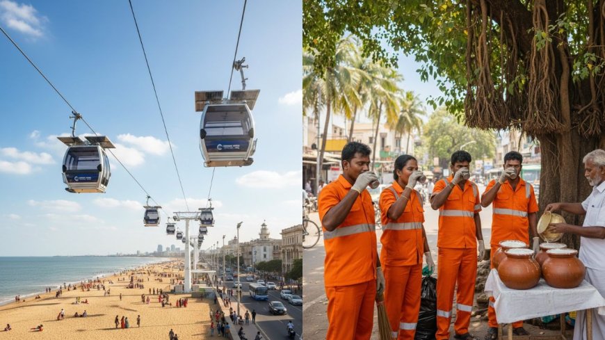 மெரினா பீச்ல ரோப் கார் வர போகுது: மாநகராட்சி கூட்டத்துல மேயர் அறிவிப்பு 