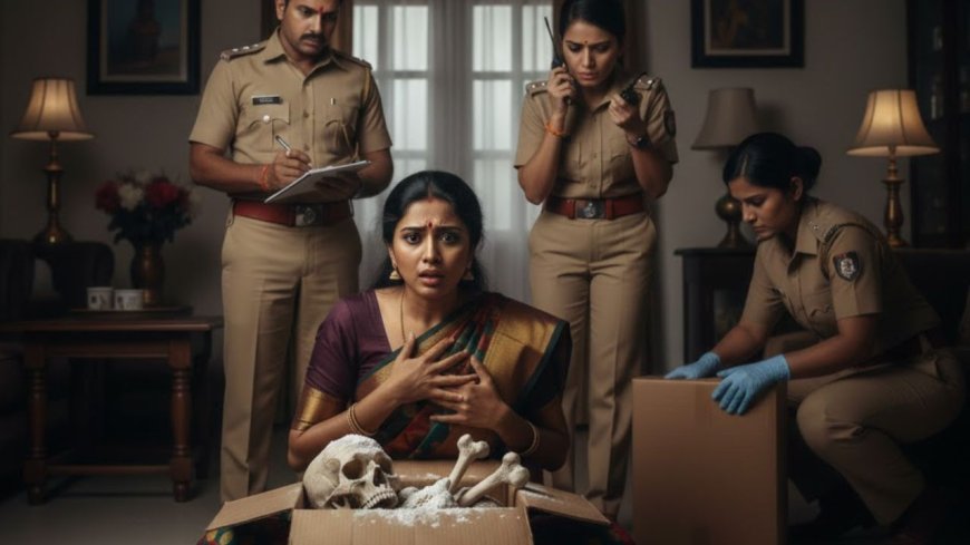 இளம் பெண்ணுக்கு பார்சலில் வந்த மண்டை ஒடு, எலும்பு கூடு, விபூதி: போலீஸ் தீவிர விசாரணை 