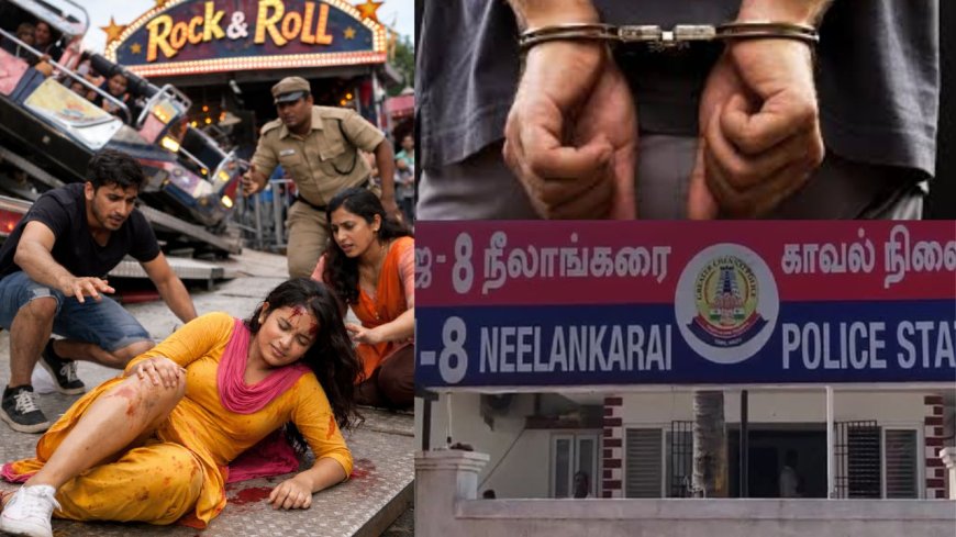 பிரபல பொழுதுபோக்கு பூங்காவில் விபத்து,  ராக் & ரோல் ராட்டினத்தில் தவறி விழுந்து கல்லூரி மாணவி படுகாயம்