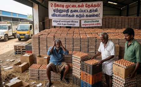 இஸ்ரேல்-ஈரான் போர் எதிரொலி,  நாமக்கலில் 2 கோடி முட்டைகள் தேக்கம் : வியாபாரிகள் குமுறல் 