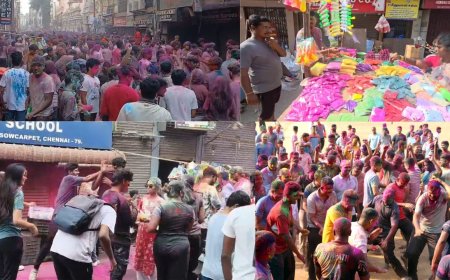 நாடு முழுவதும் ஹோலி கொண்டாட்டம் படுஜோர்: அரக்கோணம் NDRF வீரர்கள் வண்ண பொடி பூசி உற்சாகம் 