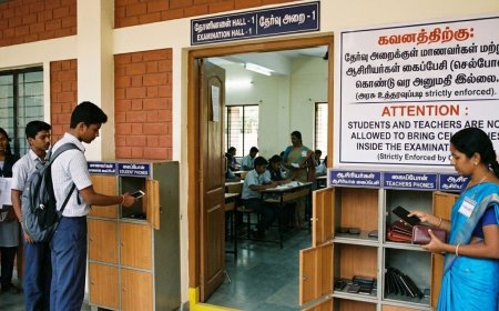 “ஸ்டூடண்ட் மட்டுமல்ல இனி டீச்சர்” செல்போன் கொண்டு  வர தடை.! அரசு தேர்வுகள் இயக்ககம் அறிவிப்பு !