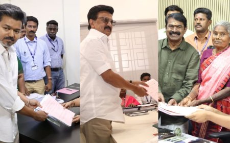 சூடுபிடிக்கும் தமிழக சட்டமன்ற தேர்தல் களம் : ஸ்டாலின், விஜய், சீமான் வேட்புமனுதாக்கல் 