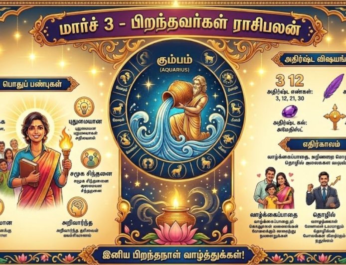 மார்ச் முன்றாம் தேதி பிறந்தவர்கள் எப்படி இருப்பார்கள்?