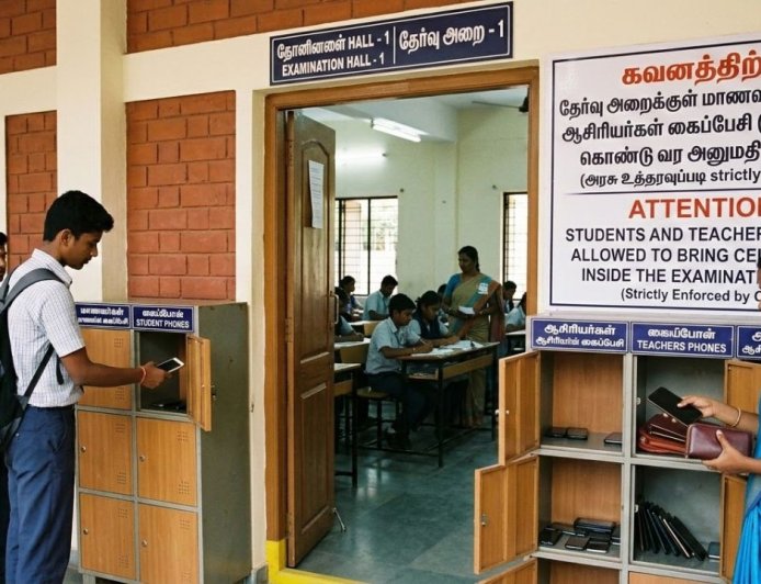 “ஸ்டூடண்ட் மட்டுமல்ல இனி டீச்சர்” செல்போன் கொண்டு  வர தடை.! அரசு தேர்வுகள் இயக்ககம் அறிவிப்பு !