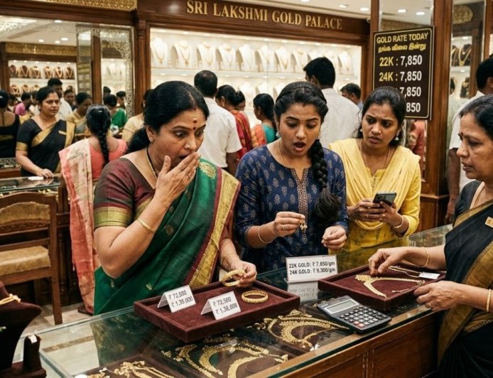 வார கடைசியில் ஷாக் நியூஸ் : தங்கம் சவரனுக்கு ரூ.720 உயர்வு 