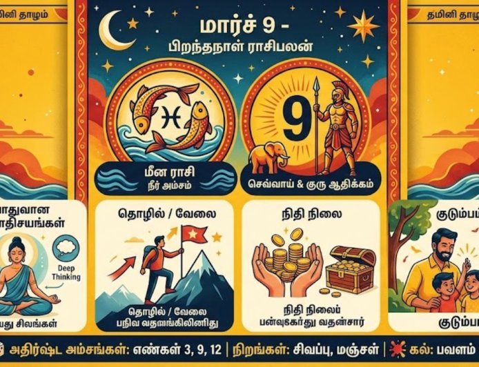 மார்ச் 9-ம் தேதி பிறந்தவாரா நீங்கள்? கலை உணர்வு மிக்கவர்கள்