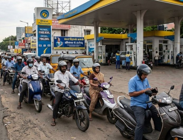 கச்சா எண்ணெய் பீப்பாய் ஒன்றுக்கு 100 டாலரை தாண்டியது: இந்தியாவில் பெட்ரோல், டீசல் விலை உயரும் அபாயம் 