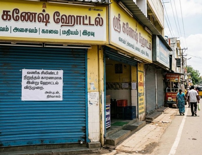 சிலிண்டர் விநியோகம் நிறுத்தம் : பெங்களூரை தொடர்ந்து தென்மாவட்டங்களில் ஹோட்டல்கள் மூடல்?
