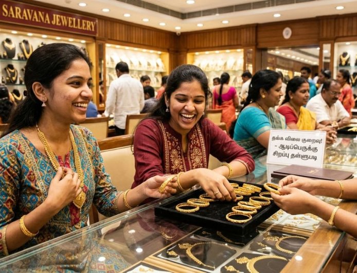 “எல்லா லேடீசும்  ஹாப்பி அண்ணாச்சி” தொடர்ந்து சரியும் தங்கம் விலை, சவரனுக்கு ரூ.640 குறைவு